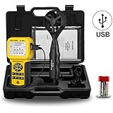 AOPUTTRIVER Digital Pro Anemometer Handheld AP-856A USB Anemometer HVAC Wind Speed Meter with Backlight Max/Min/Avg - Image 1