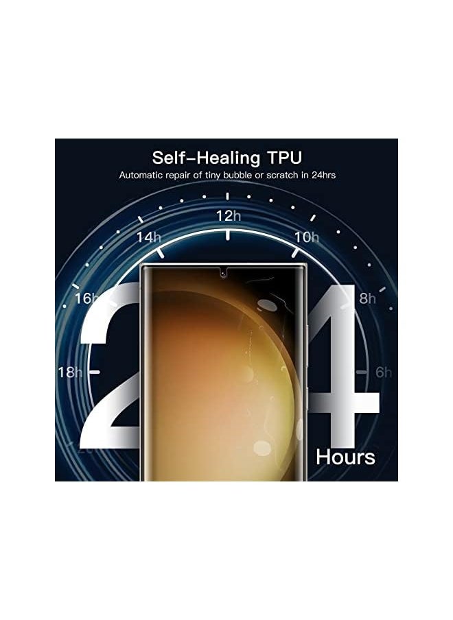 Jetech - Privacy Screen Protector for Samsung Galaxy S23 Ultra 5G 6.8-Inch with Camera Lens Protector, Anti-Spy Flexible TPU Film, Fingerprint Unlock Compatible, 2-Pack Each - Image 1