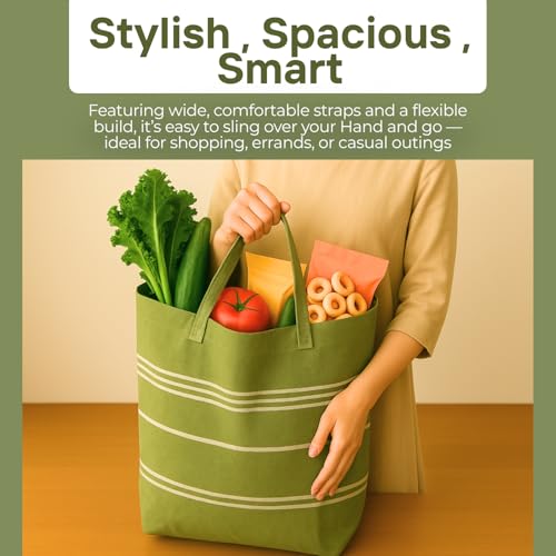 Värde Laundry Bag with Handle Pack of 1 | Foldable Clothes Laundry Bag | Also Works as Carry Bag | Lightweight & Durable | Perfect for College, Travel, and Daily Use | Handloom Sea Green - Image 4