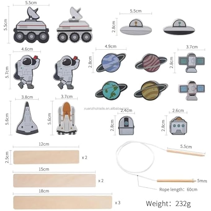 MONTESSORI SPACE STACKING & THREADING SET | 2-IN-1 WOODEN SENSORY ACTIVITY FOR TODDLERS 12+ MONTHS | STEM LEARNING FINE MOTOR GAME WITH CARRY BAG | ECO-FRIENDLY MONTESSORI TRAVEL TOY - Image 2