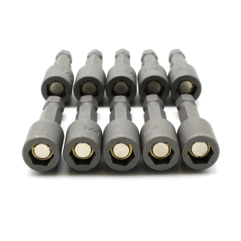 TEMO 10 pc Impact Ready Nut Driver 1/4 Inch Magnetic Nutsetter Set 1/4 Inch Shank - Image 2