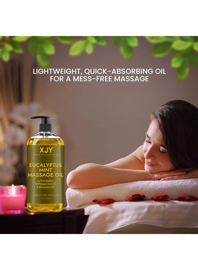Eucalyptus Mint Massage Oil Refreshing Massage Oil (8 1L. 02./236ml) - Image 4