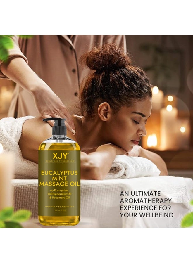 Eucalyptus Mint Massage Oil Refreshing Massage Oil (8 1L. 02./236ml) - Image 5