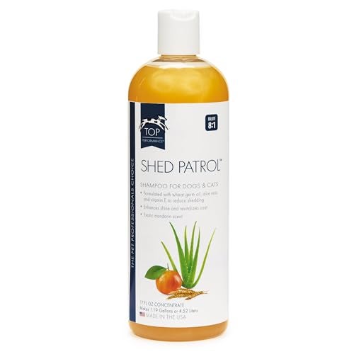 Top Performance Shed Patrol De-Shedding Dog and Cat Shampoo, 17-Ounce - Image 1