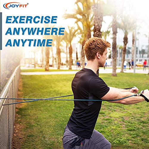 Joyfit Resistance Tube - Stackable Toning Tube Bands, Foam Handles,Door Anchor & Workout Chart Resistance Band for Home & Gym Workout, Strength Training and Workout for Men and Women.[1pc] - Image 5