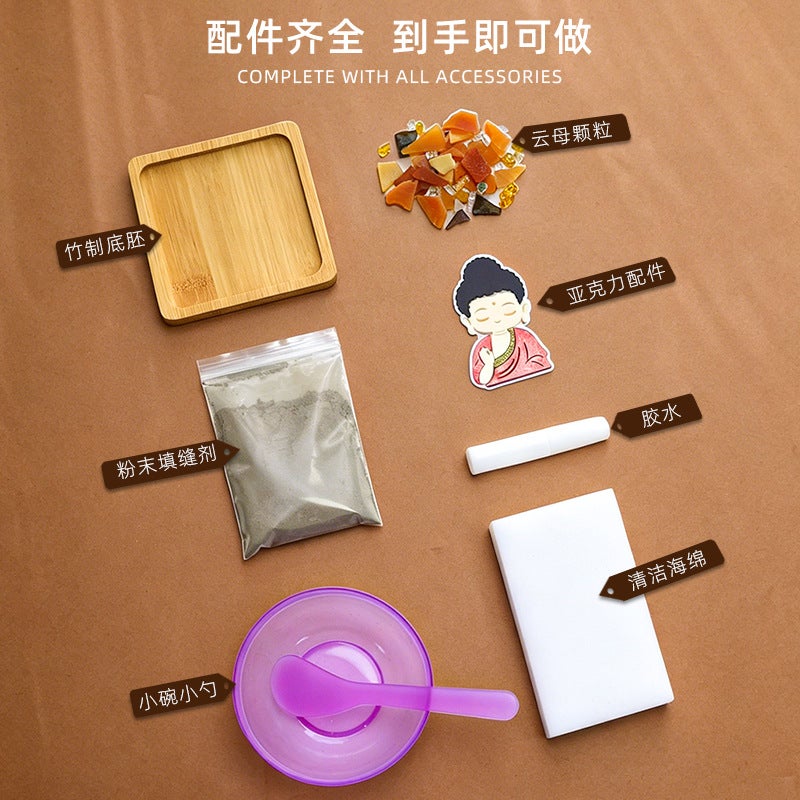 Mosaic Coaster DIY Craft Kit Dunhuang Series Mosaic Tiles Building Toy for Children - Image 2