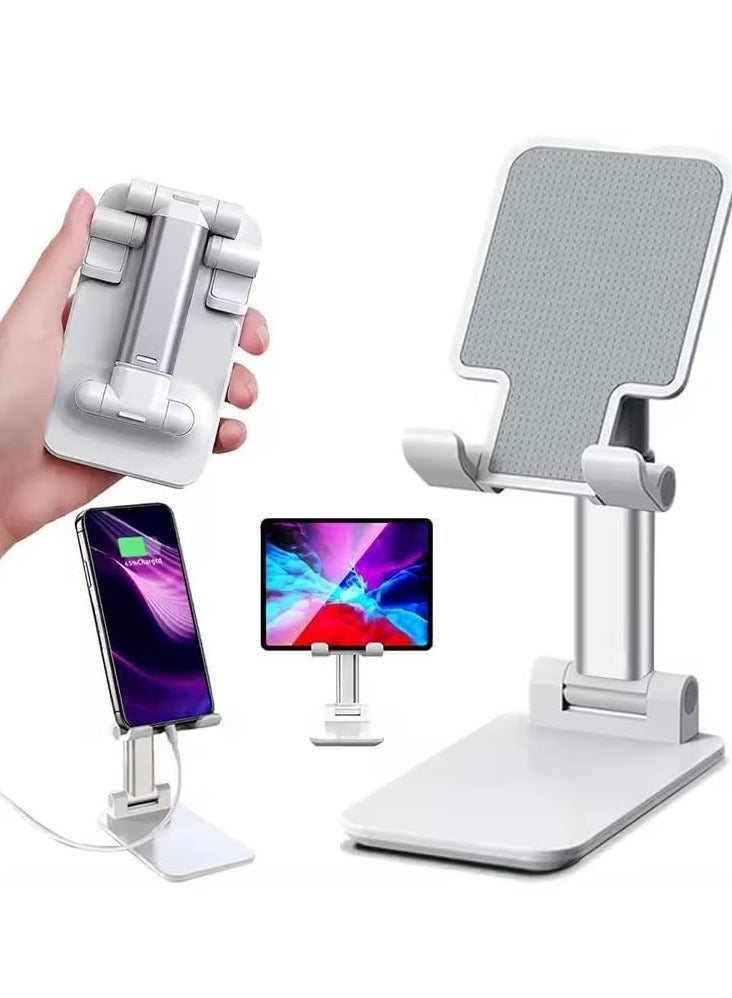 لوكاداه حامل هاتف مكتبي قابل للطي، حامل هاتف مكتبي قابل للتعديل بالكامل - حامل هاتف قابل لتعديل الارتفاع، حامل iPhone قابل للطي من الألومنيوم للمكتب | متوافق مع أجهزة iPhone وiPad وAndroid - Image 3