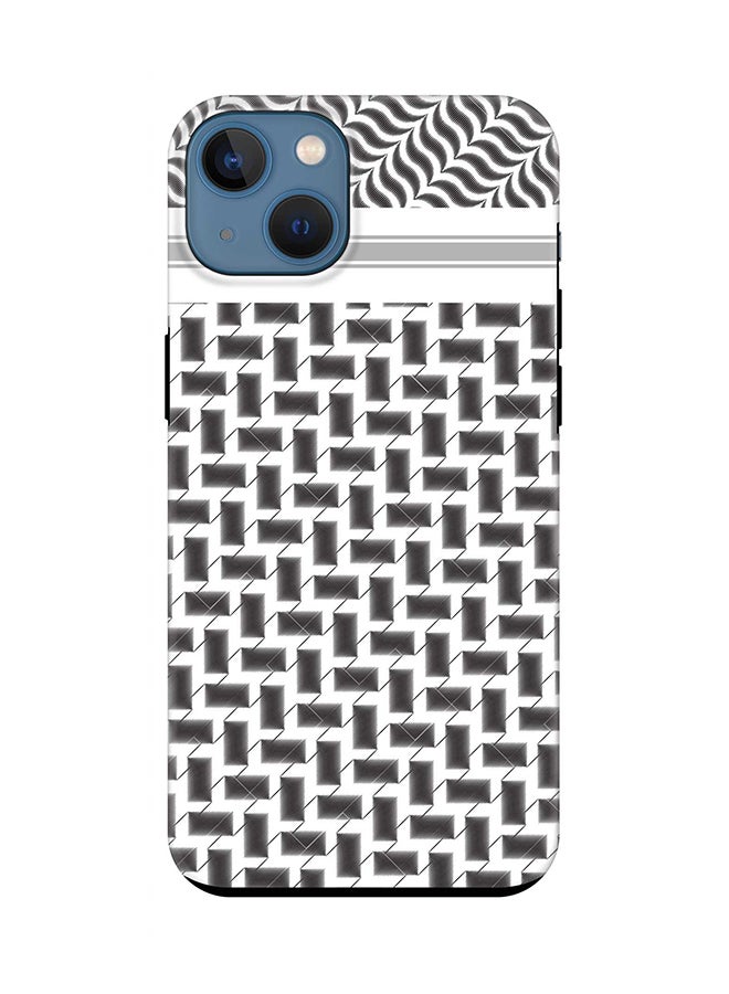 Stylizedd Tough Pro Case for iPhone 15 Plus Dual Layer Hybrid PC TPU Customized Mobile Cover Matte Finish Phone Case - Shemag (Black) - Image 1