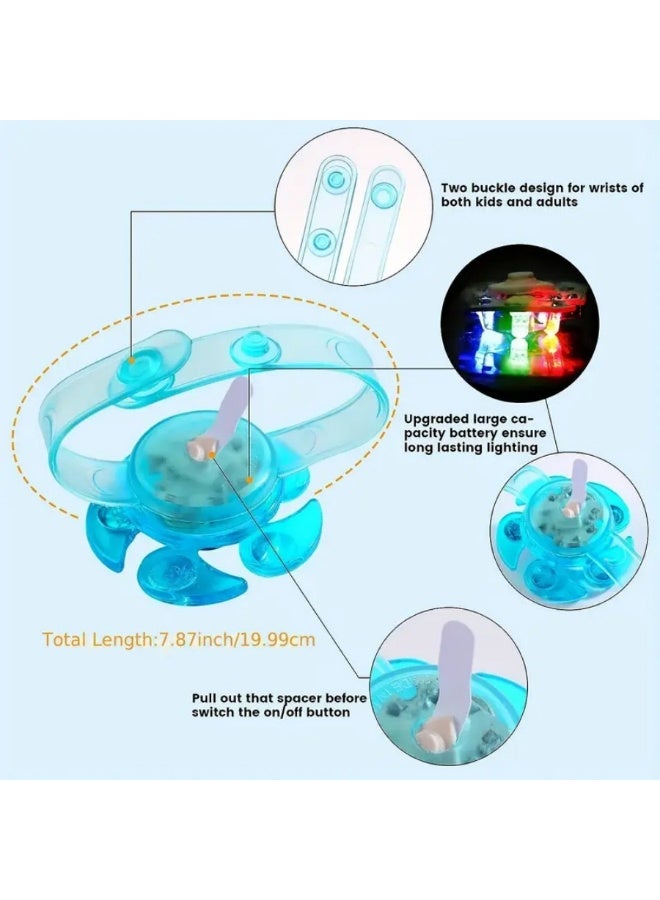 24 LED color luminous fingertips durable plastic gyro bracelet toys - Image 4