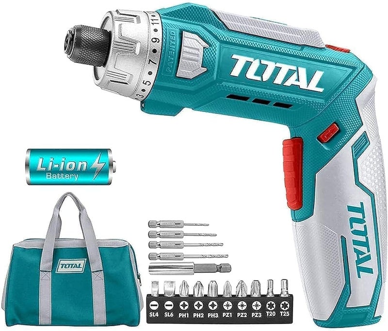 TOTAL Cordless Screwdriver Lithium-Ion 8V - Tsdli0802 - Image 1