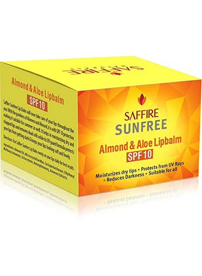 Saffire Naturals Sunfree Lip balm with SPF 10|For Dark, Pigmented, Dry, Flaky Lips| Brightens Pigmented Lips | With Almond & Aloe| For Women & Men| Pack of 2 - Image 3