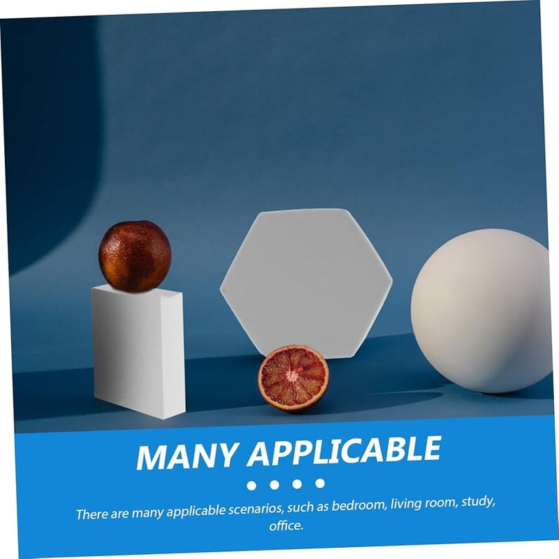 White Geometric Photography Props 8pcs 3D Foam Cubes For Home Decor Crafts Jewelry Food Photoshoot - Image 5