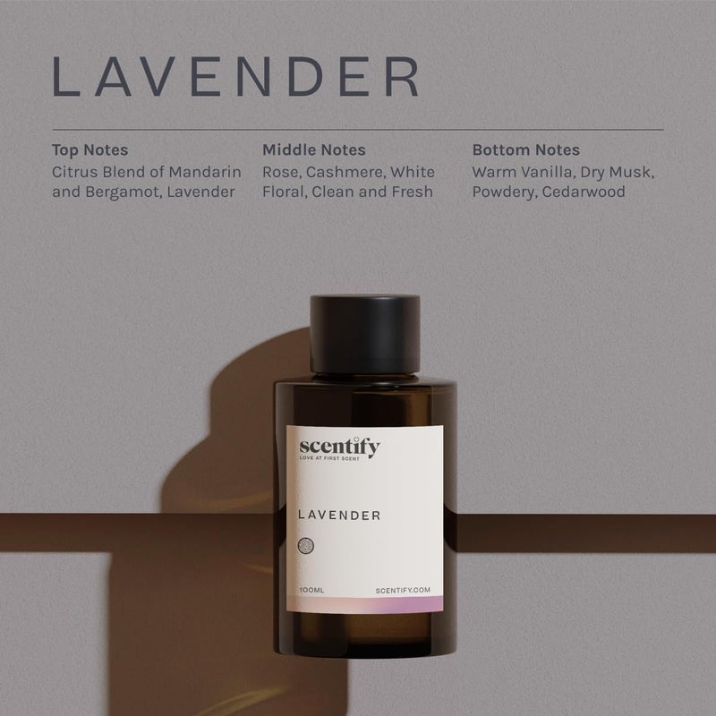 Scentify عطر زيت الخزامى والمسك للبخاخات من سنتيفي - زيت عطري فاخر بنغمات البرغموت والفانيليا وخشب الأرز - عطر عطري مريح غير سام وصديق للحيوانات الأليفة 3.4 أونصة - Image 3