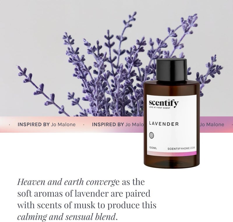 Scentify عطر زيت الخزامى والمسك للبخاخات من سنتيفي - زيت عطري فاخر بنغمات البرغموت والفانيليا وخشب الأرز - عطر عطري مريح غير سام وصديق للحيوانات الأليفة 3.4 أونصة - Image 4