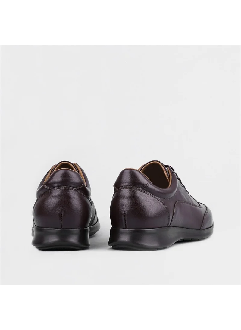 Cabani Leather Brown Lace-Up Men's Casual Shoes