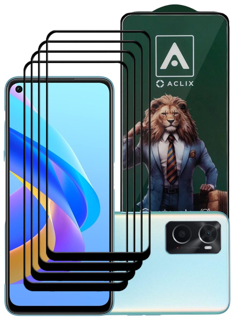 ACLIX 4 Pieces Antistatic ESD Dustproof Premium Quality High Definition Tempered Glass Screen Protector Designed For Oppo A76 - Image 1