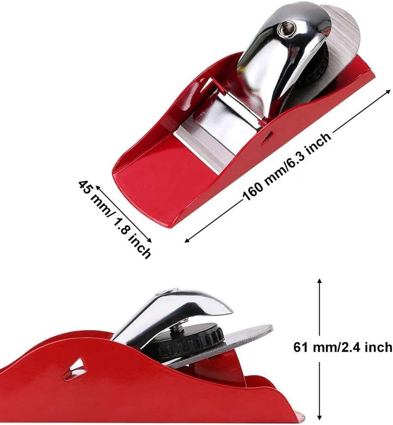 DSHE Mini Hand Planer Small Trimming Planer 6-1/2 inch Woodworking Pocket Plane Hand Plane with 1 inch Blade Adjustable Block Plane and 1 Wood Fixe for Trimming Projects Carpenter DIY Model Making - Image 3