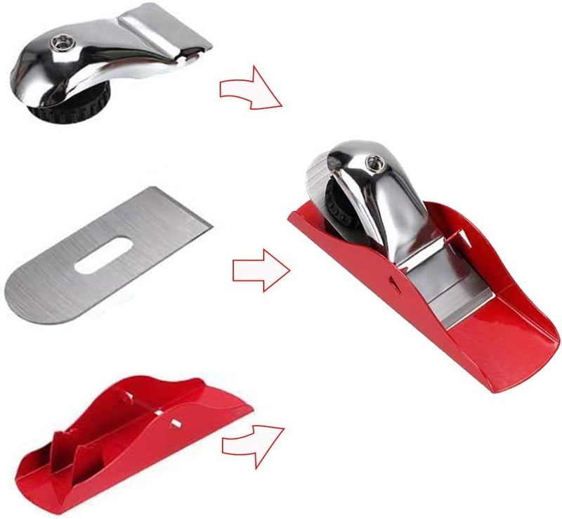 DSHE Mini Hand Planer Small Trimming Planer 6-1/2 inch Woodworking Pocket Plane Hand Plane with 1 inch Blade Adjustable Block Plane and 1 Wood Fixe for Trimming Projects Carpenter DIY Model Making - Image 5