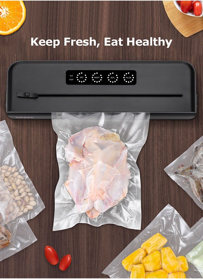 INKBIRD - INKBIRD Vacuum Sealer Machine IVS-011 with Starter Kit, One-touch Operation, Built-in Cutter, Detachable Drip Tray, 10 Times Food Freshness Preservation - Image 1