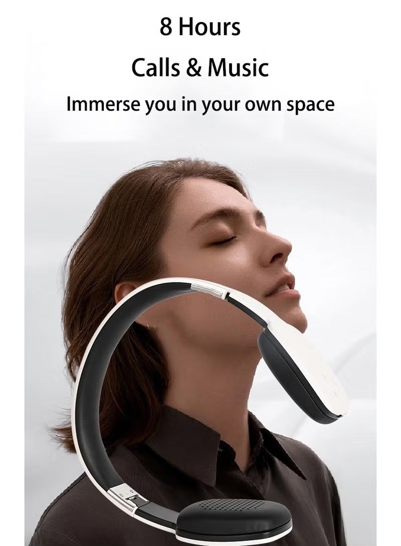 Lommyka Wireless On-Ear Headphones - 8H Battery - Speed Charge - Fast Usb Type-C -White  - Image 3