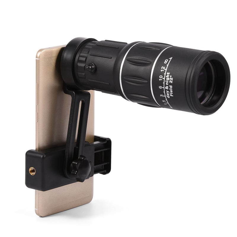 16X Hiking HD Camera Lens Monocular Telescope Zoom Waterproof Fog Proof with Phone Holder - Image 4