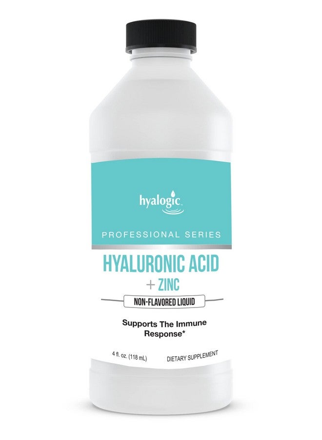 Hyalogic Liquid Zinc Supplement for Immune Support (4 Oz) - Daily Mineral Support Enhanced w/Hyaluronic Acid for Hydration - Immune Zinc Liquid for Men and Women - Gluten Free, Cruelty Free - Image 1
