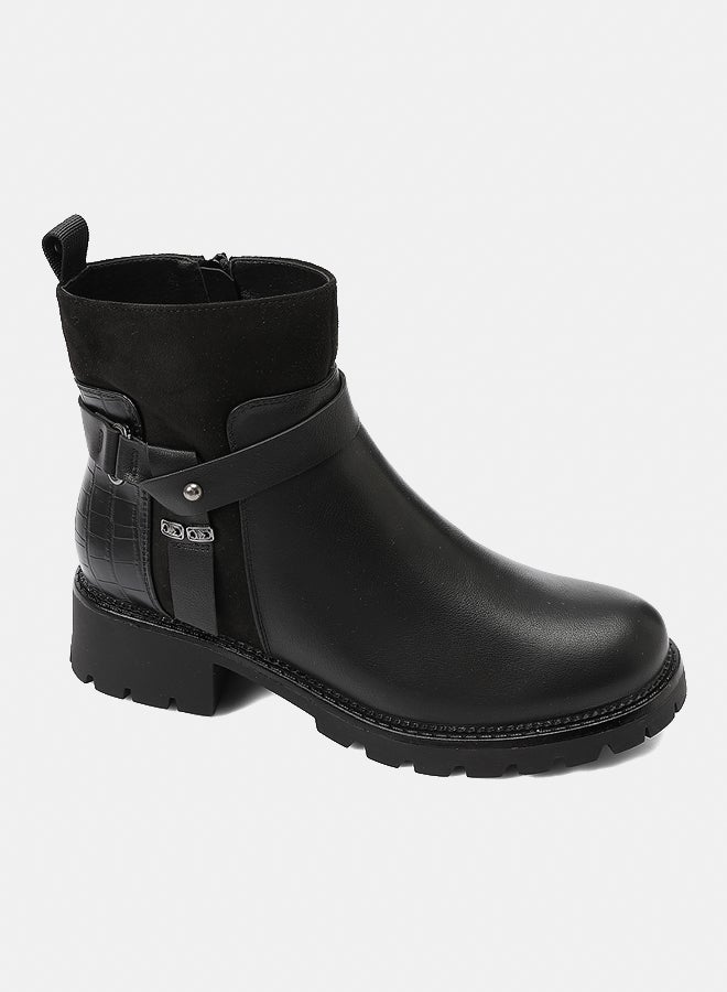 Dejavu Shoes GER-DVTX-025 Black Stylish Ankle Boot  For Women - Image 1