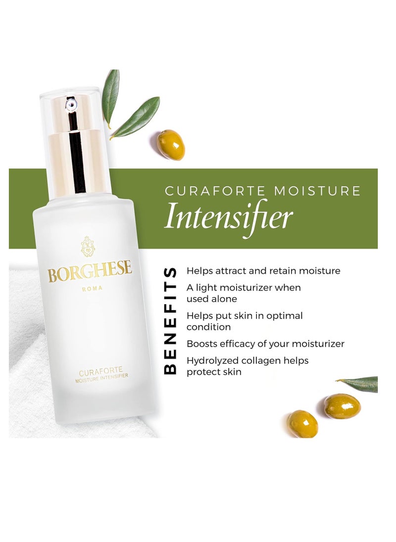 Borghese Borghese Curaforte Moisture Intensifier - Moisturizer Booster Serum for Uneven Tone & Fine Lines with Hyaluronic Acid & Collagen, For All Skin Types  - Image 2