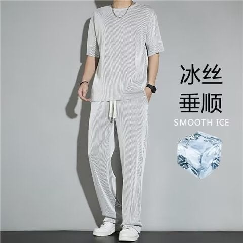 2024 Versatile Long Pants  Tee Set Black - Image 2