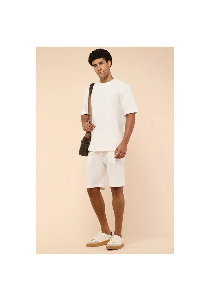 R&b Textured Shorts with Drawstring Waist