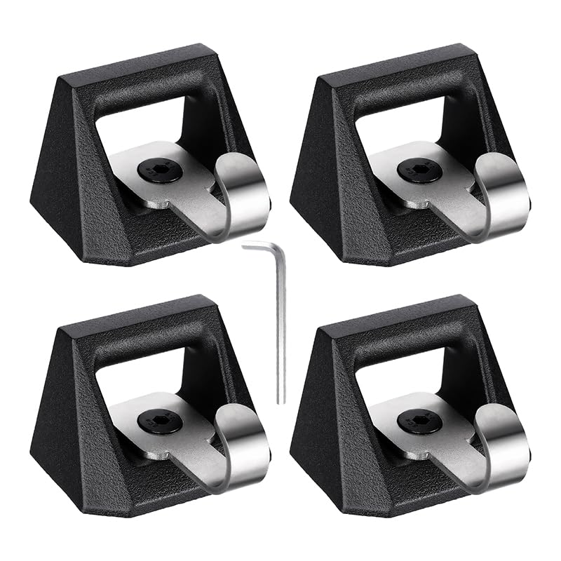 ISINFLASH Cyber Hooks Heavy Duty Steel LTrack Hooks Fit for Tesla Cybertruck 2024 2025 2026 OEM Style Compatible with 2024 Tesla Cybertruck Bed Rail Enclosed Trailer Accessories 4PCS - Image 1