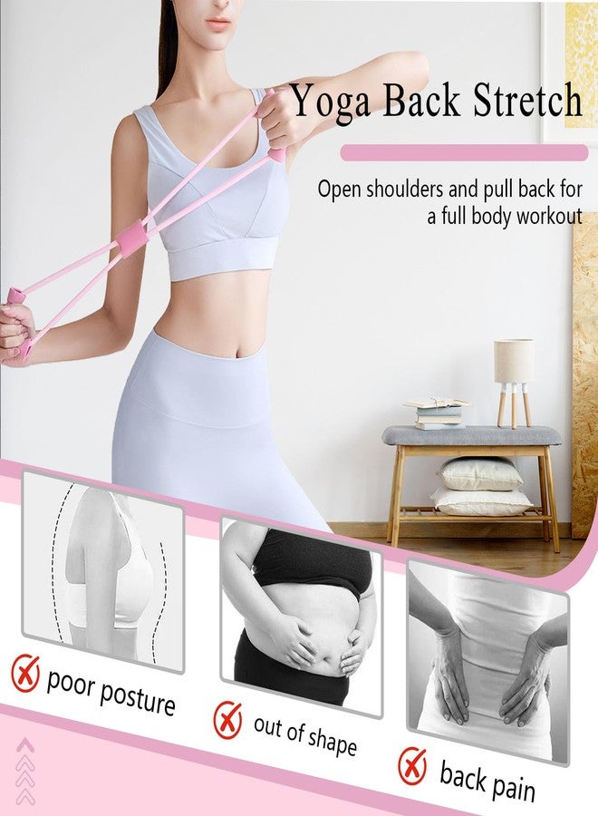 Yitexin 2 Pack Figure 8 Resistance Band, Workout Stretch Bands for Exercise, Arm Back Shoulder Fitness Elastic Rope Equipment for Yoga Pilates Physical Therapy Stretching Training (2Pcs) - Image 5