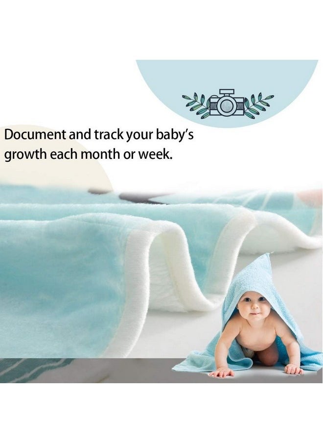 Beauenty Baby Photography Blanket Monthly Wax Photos Photo Accessories Background Mat Pad Round Baby Blanket Milestone For Newborn Boy Girl Shower Gift With A Blanket Month Props Girl Baby  - Image 3