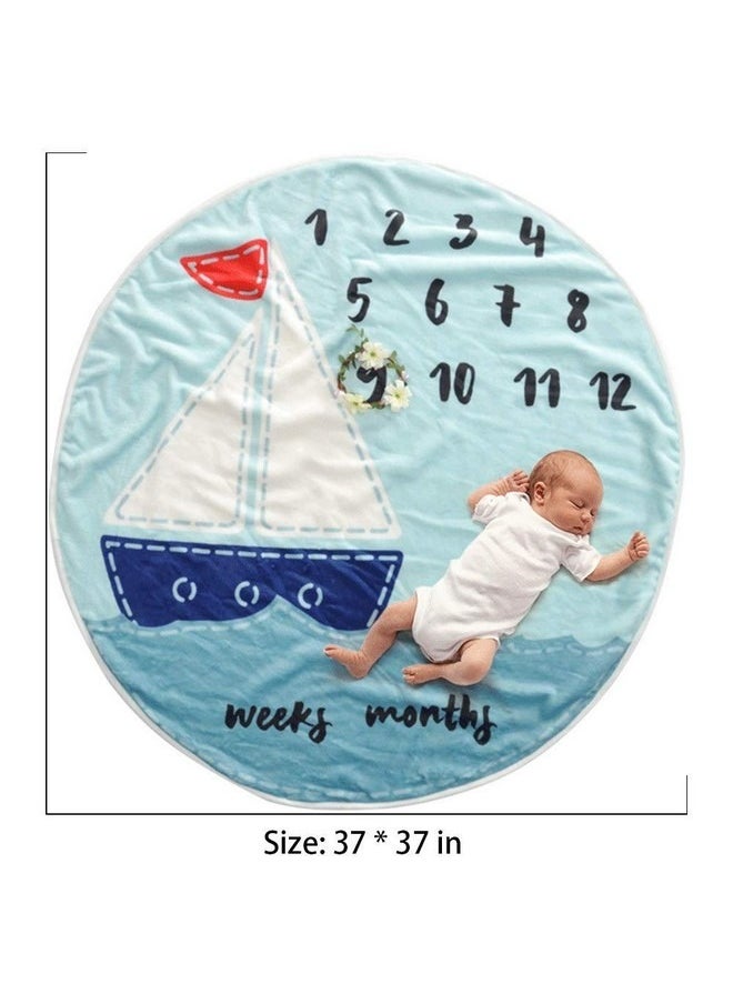Beauenty Baby Photography Blanket Monthly Wax Photos Photo Accessories Background Mat Pad Round Baby Blanket Milestone For Newborn Boy Girl Shower Gift With A Blanket Month Props Girl Baby  - Image 4