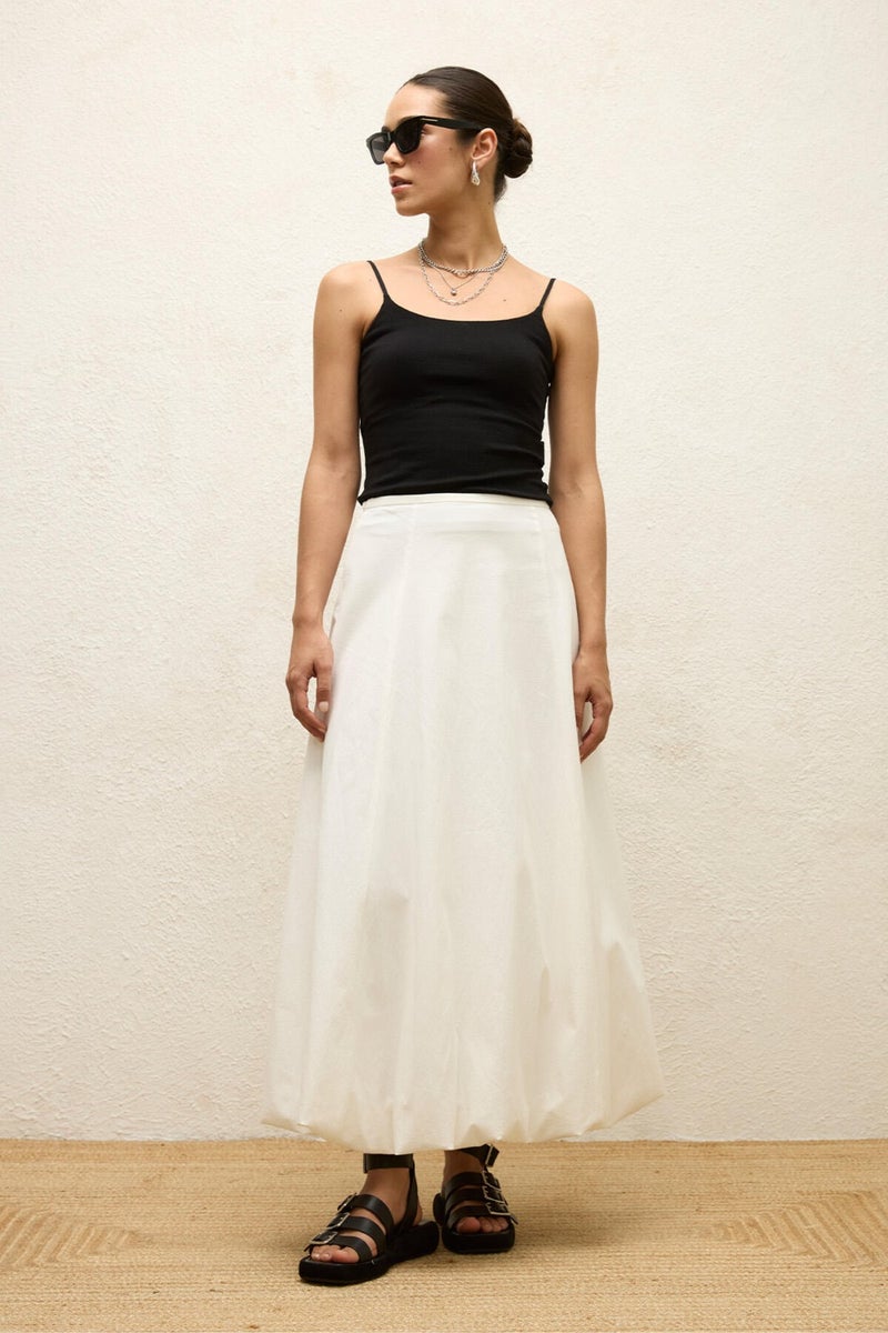 Manuka Balloon Skirt Ecru  - Image 1