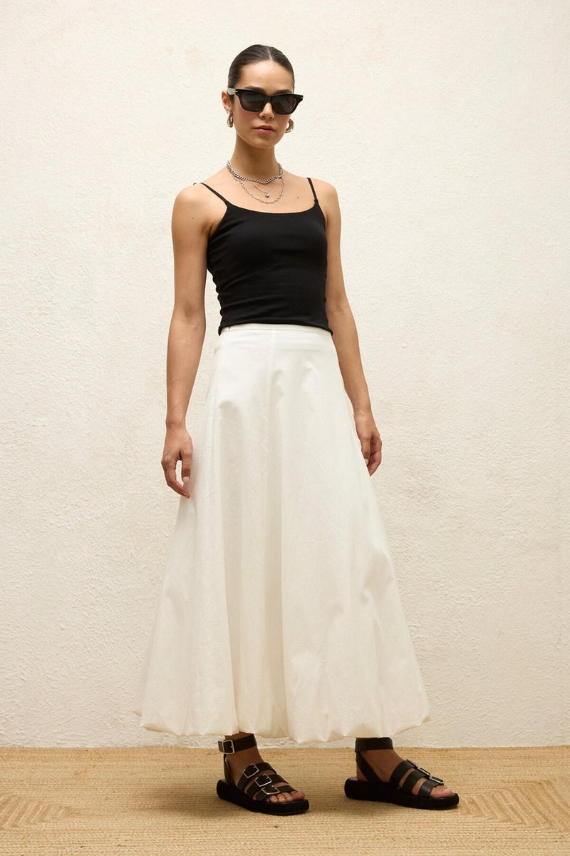 Manuka Balloon Skirt Ecru  - Image 2