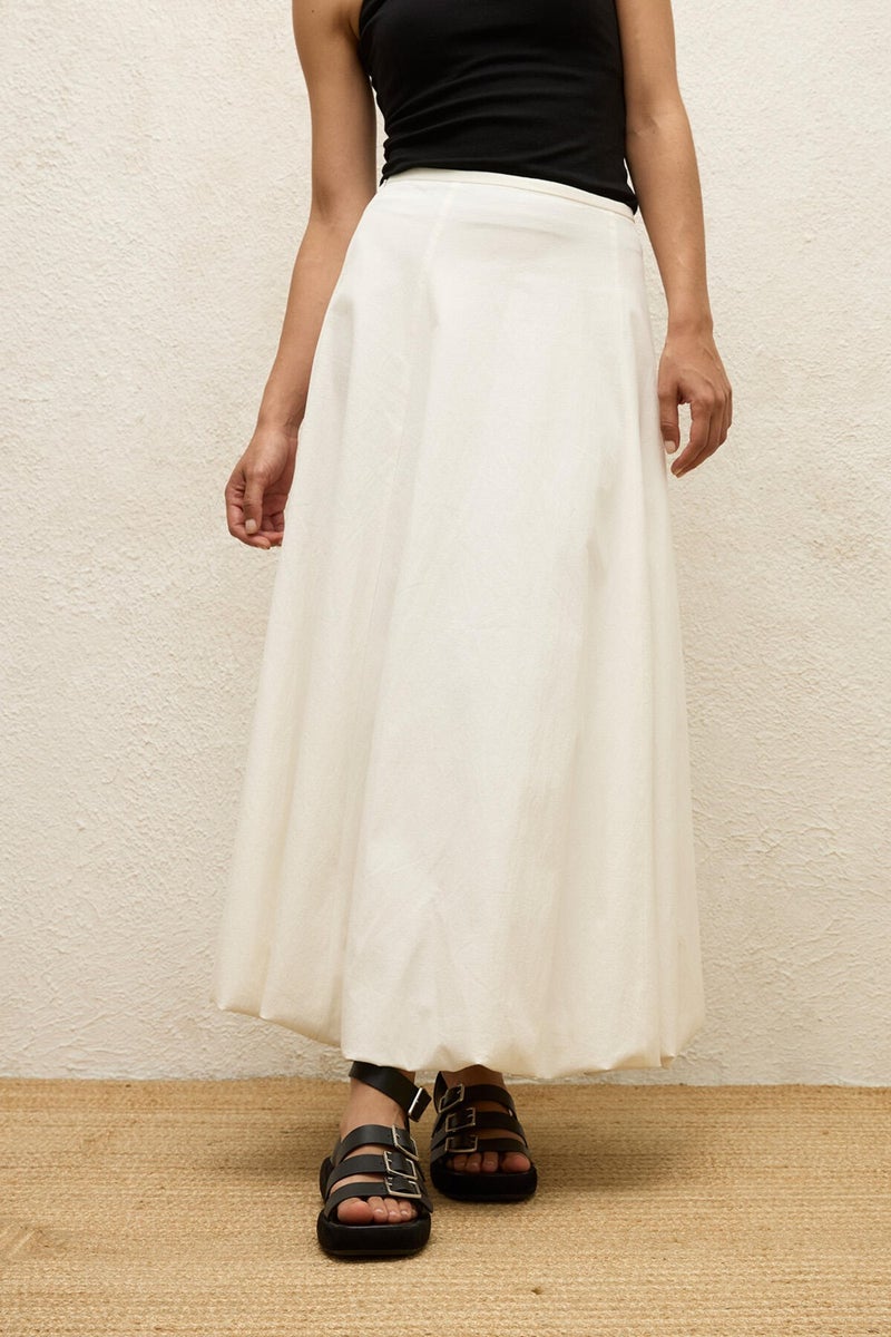 Manuka Balloon Skirt Ecru  - Image 3