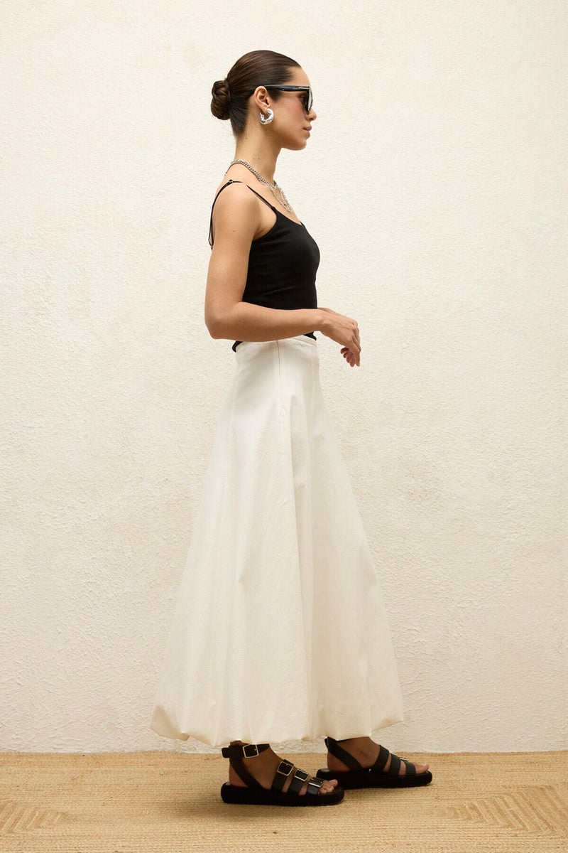 Manuka Balloon Skirt Ecru  - Image 5