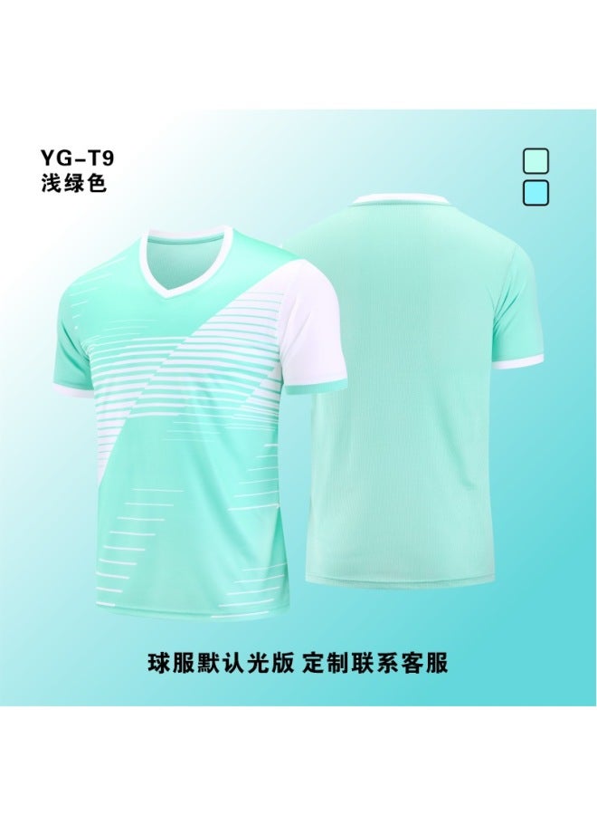 Yg-t9 Light Green New Football Sportswear Single Top Custom Running Quick-drying Training Clothes Sweat-wicking Football Clothes Top Competition Team Clothes