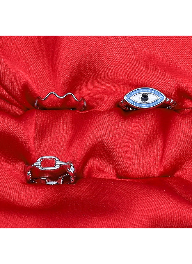 FLUFFY Open Eye Earing-Silver  - Image 1
