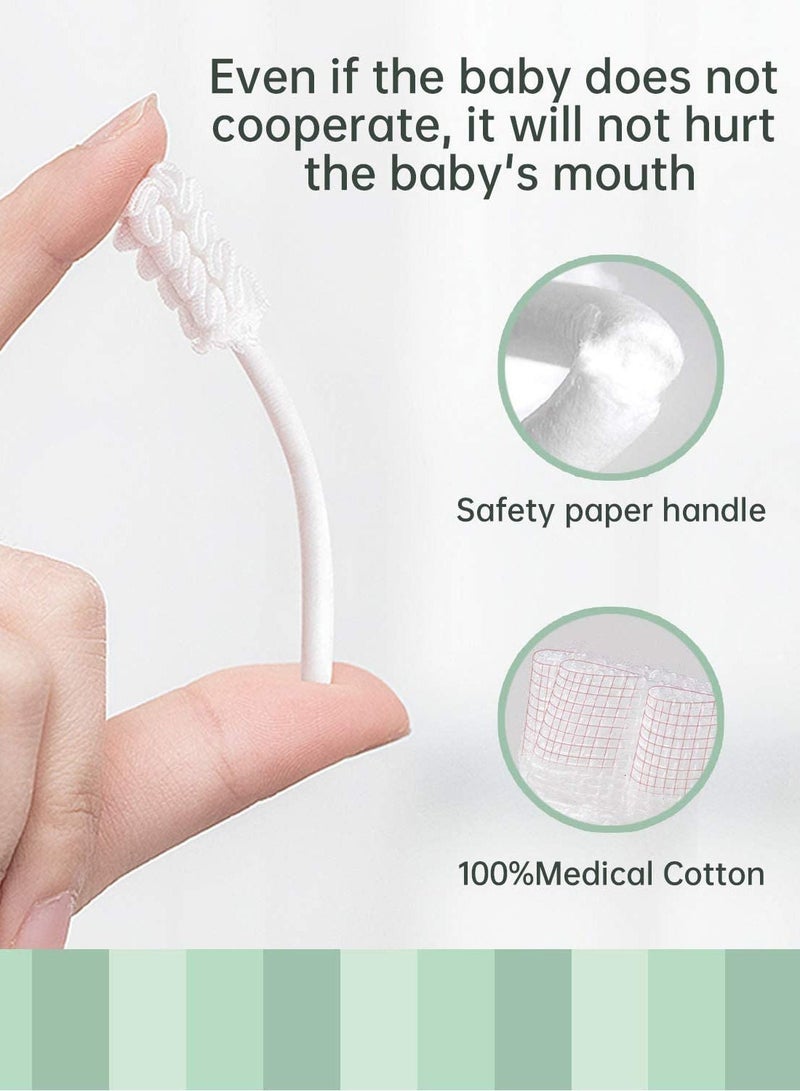 ULHYC 60pcs Disposable Baby Toothbrush Tongue Gum Gauze Cleaner for 0-36 Month Infant Newborn Kid Children Oral Care - Image 2