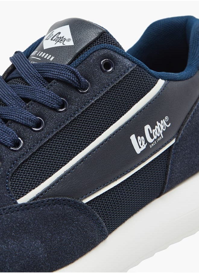 Lee Cooper Men's Logo Print Panelled Lace-Up Sneakers  - Image 4
