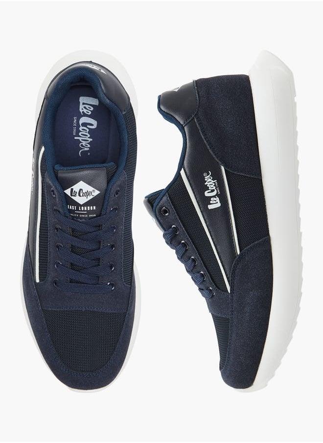 Lee Cooper Men's Logo Print Panelled Lace-Up Sneakers  - Image 1