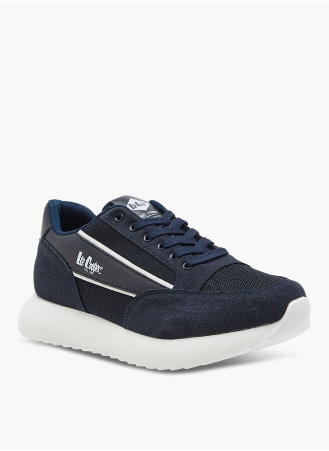 Lee Cooper Men's Logo Print Panelled Lace-Up Sneakers  - Image 2