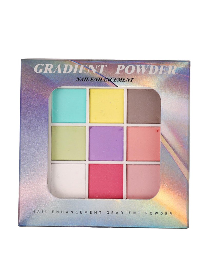 SOLARAE Powder for Nails | Nail Art Powder | Chrome Powder, Powder 9 Colors, Gradient Powder, Multicolor and Pigmented Nail Palette Sets, DIY Nail Arts Nail Designs Manicure Accessories for Nails - Image 1