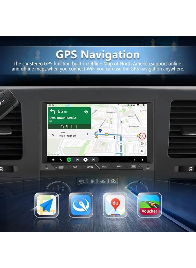 Vratzn Car Stereo for Chevy Silverado GMC Sierra Yukon 2007-2013 Head Unit Radio CarPlay Android Auto with GPS Navigation Bluetooth Backup Camera - Image 5