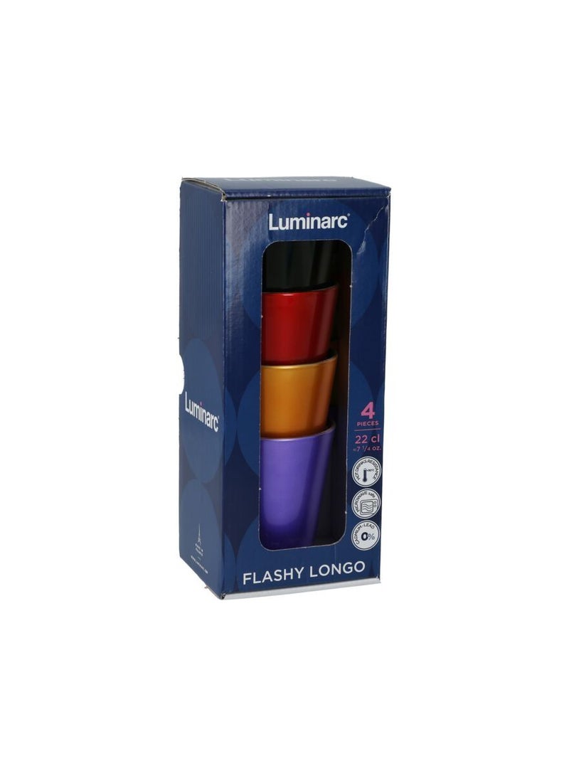 Luminarc 4-Piece Flashy Longo Cup Set Multicolor - Image 1
