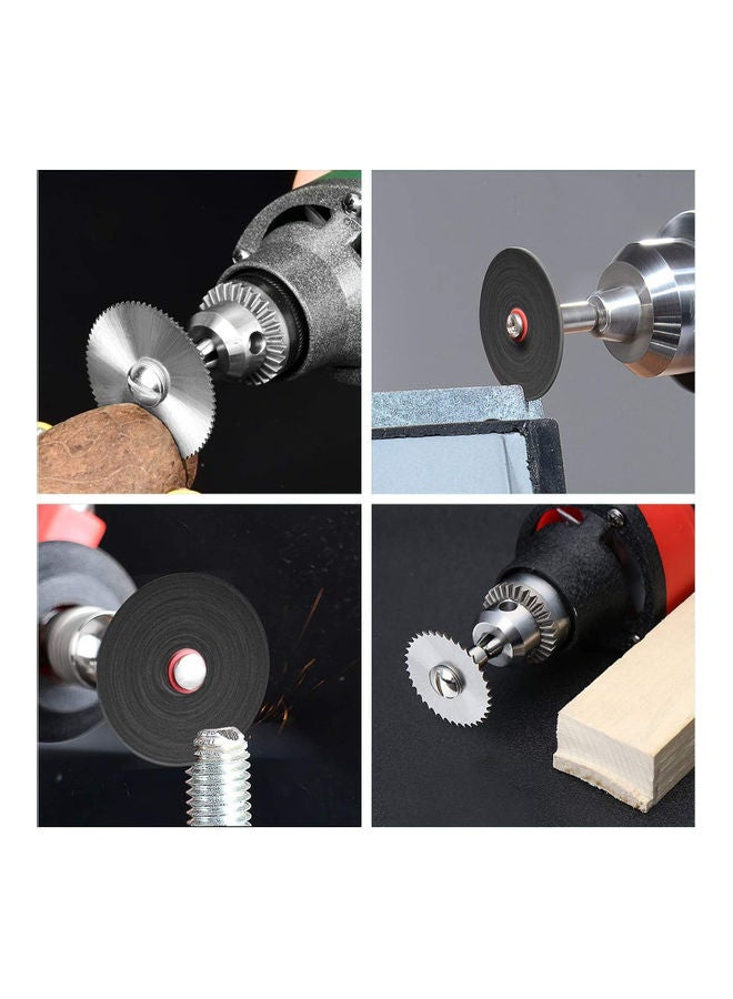 NIBEMINENT 45-Piece Mini Circular Grinding Wheel Disc Set Silver/Black  - Image 3
