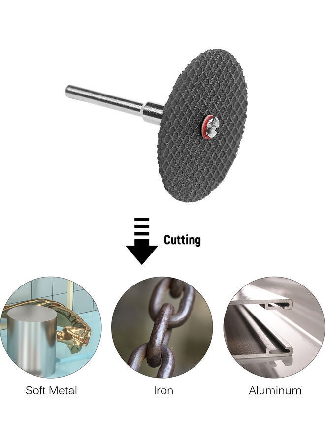 NIBEMINENT 45-Piece Mini Circular Grinding Wheel Disc Set Silver/Black  - Image 5