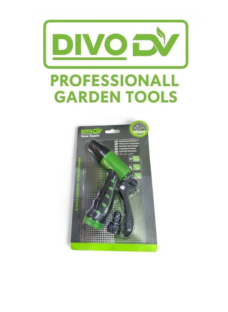 ديفو مسدس رش مياه احترافي بقبضة مريحة متعددة الأنماط للري DVO – موديل DVO714-41 – فوهة رش قابلة للتعديل – مناسب للحدائق والغسيل والتنظيف - Image 2